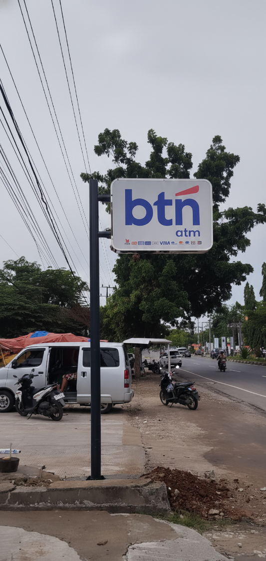 Neon Box 2 Sisi dengan Tiang Standing | Tangerang