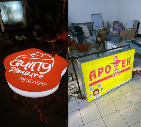 Neon Box Digital Print vs Cutting Stiker: Mana yang Lebih Tahan Lama untuk Konsumen?