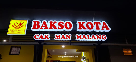 Huruf Timbul LED 3D Akrilik Tangerang – Neon Box Premium untuk Toko & Usaha